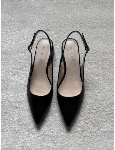 Escarpins slingback noirs à talons