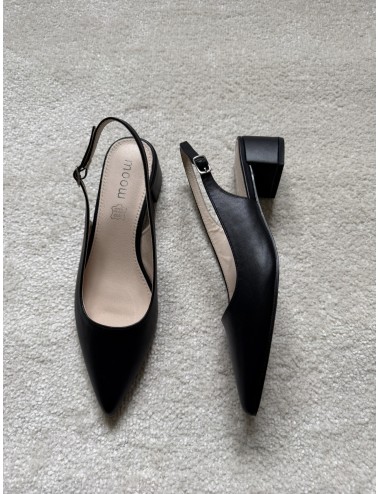 Escarpins slingback noirs à talons