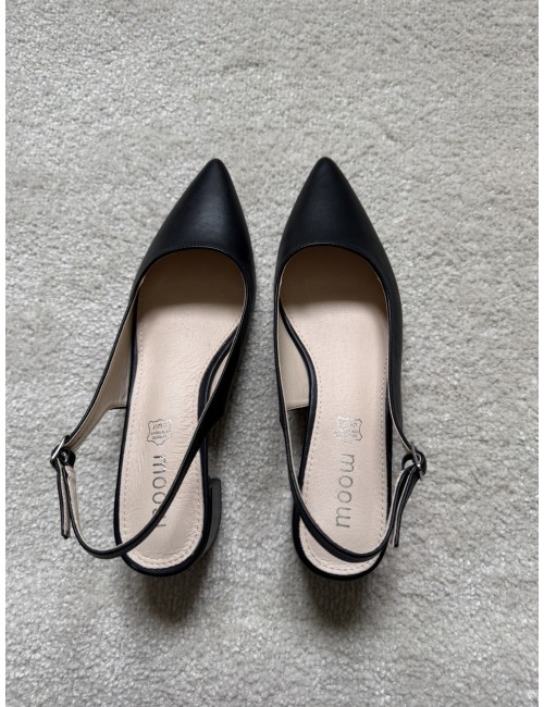 Escarpins slingback noirs à talons