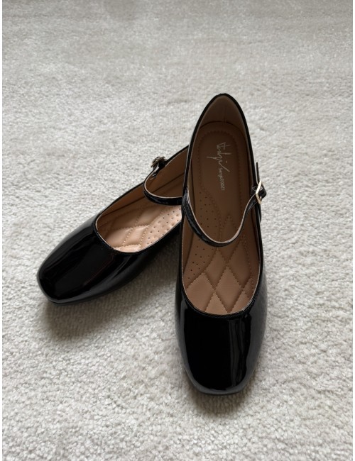 Ballerines noires vernies