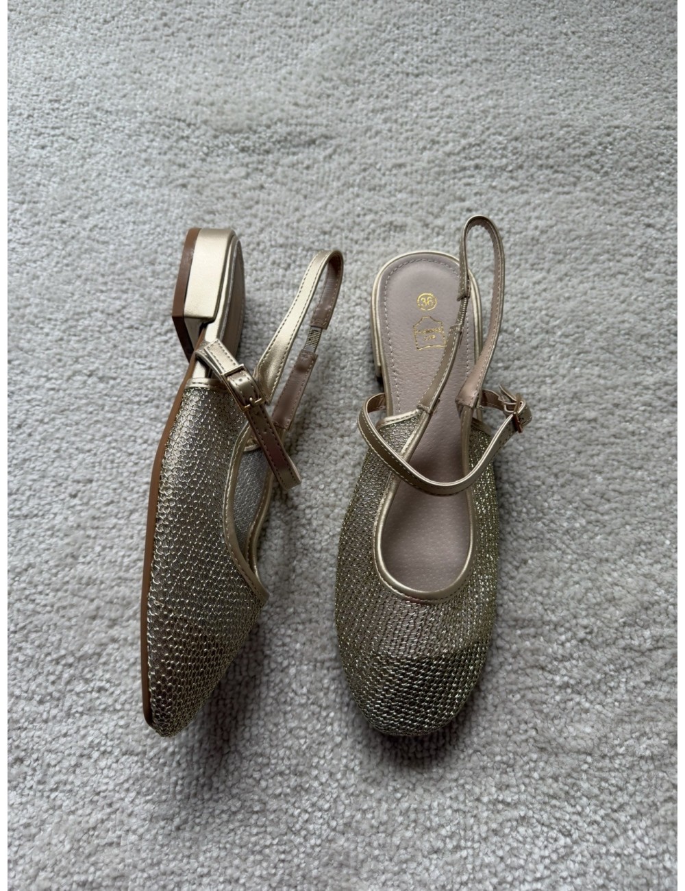 Slingbacks plates avec brides