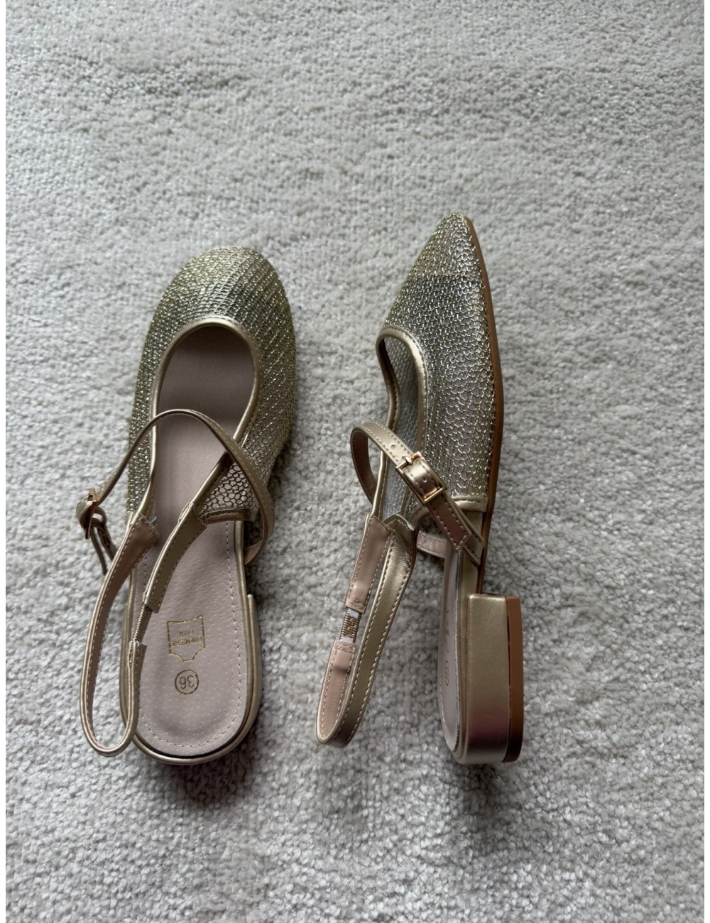 Slingbacks plates avec brides