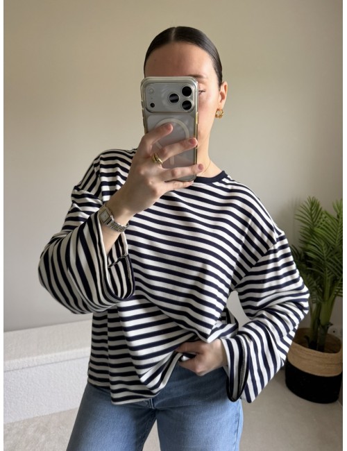 Top manches longues à rayures