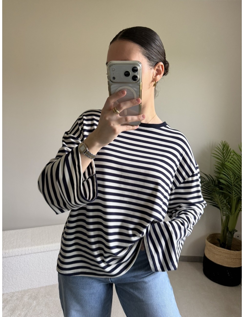 Top manches longues à rayures