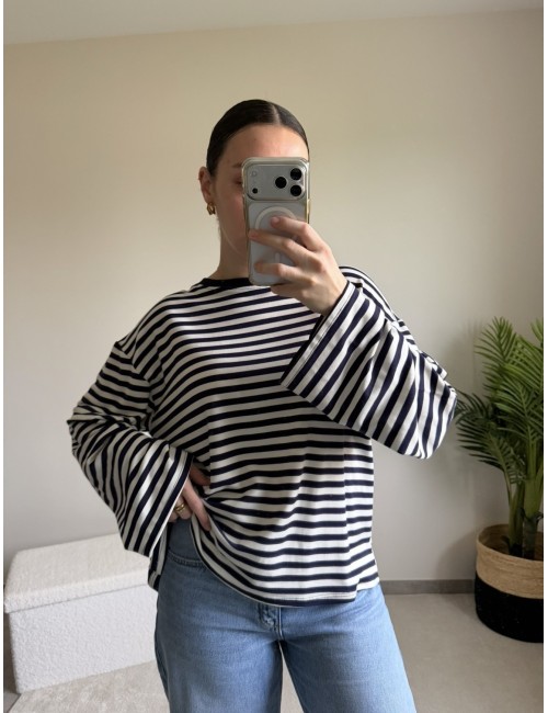 Top manches longues à rayures