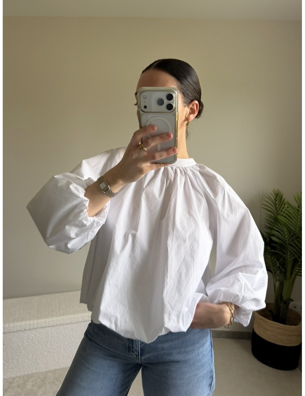 Blouse en coton dos nu