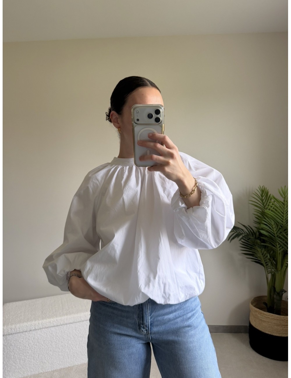 Blouse en coton dos nu