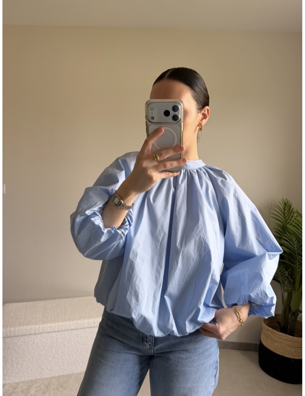 Blouse en coton dos nu