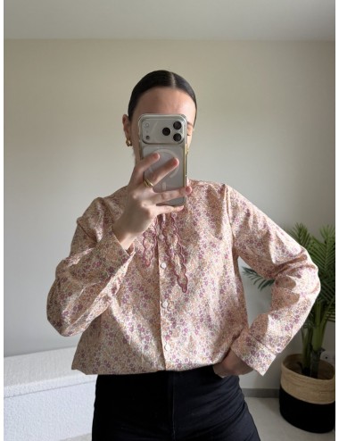 Chemise en coton imprimée liberty