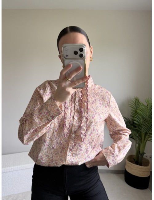 Chemise en coton imprimée liberty