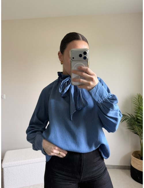 Blouse en coton avec noeud