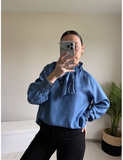 Blouse en coton avec noeud