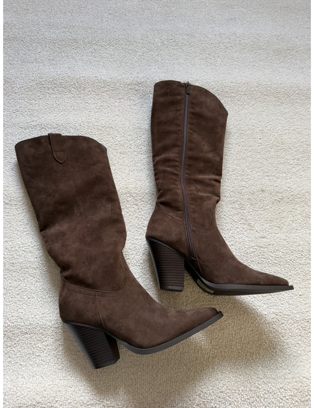 Bottes hautes en daim