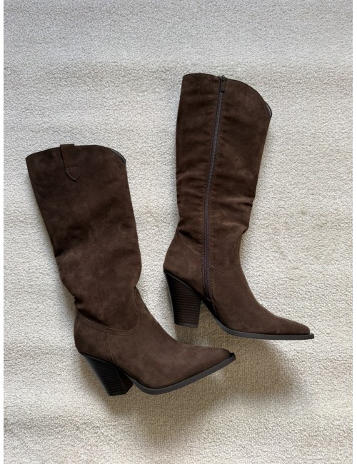 Bottes hautes en daim