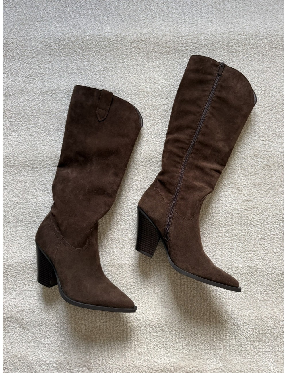 Bottes hautes en daim