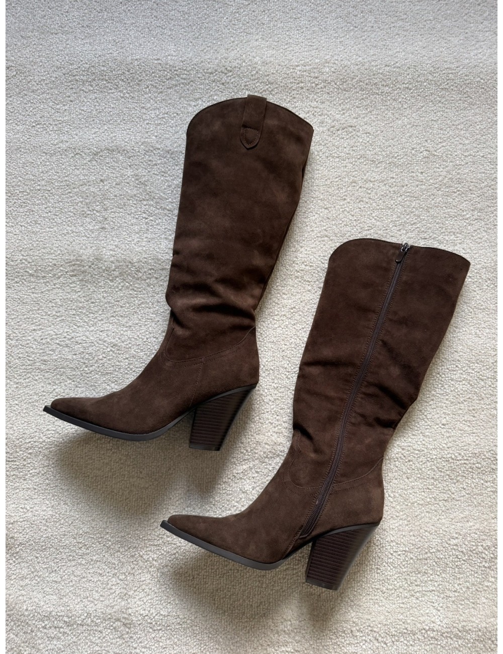 Bottes hautes en daim
