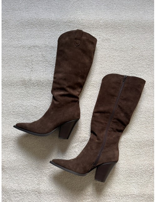 Bottes hautes en daim