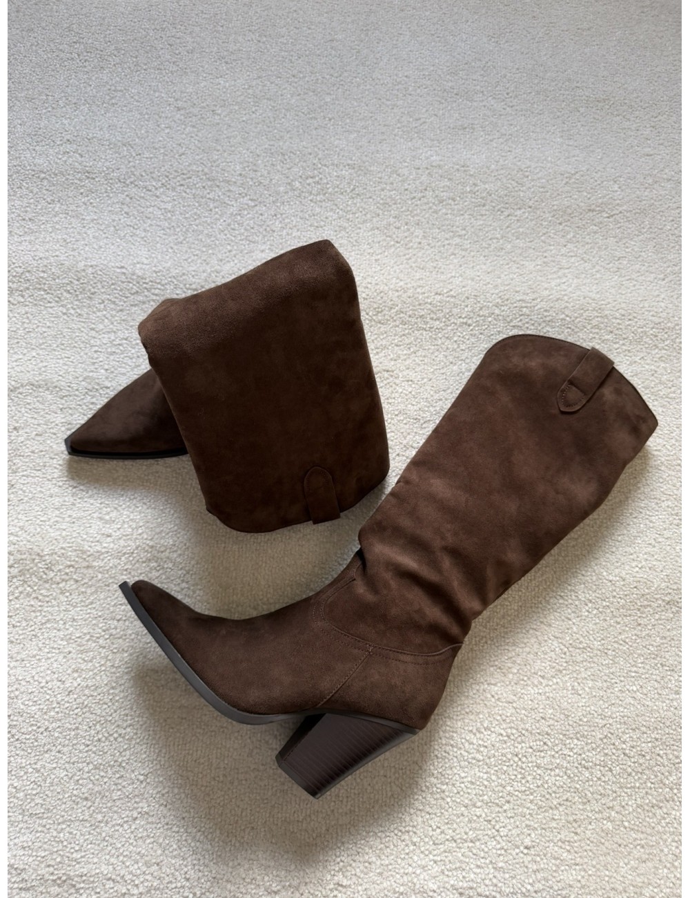 Bottes hautes en daim