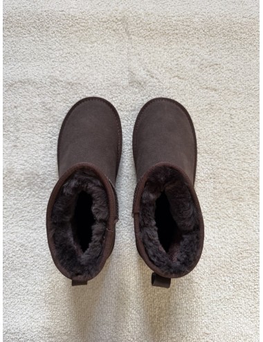 Bottines fourrées en daim et laine