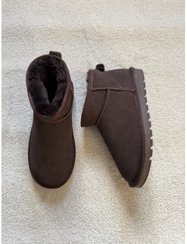 Bottines fourrées en daim et laine