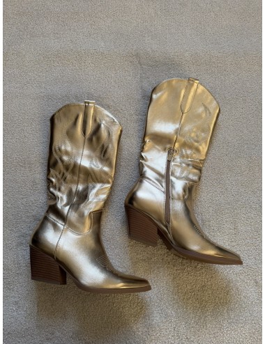 Santiags doré à talons