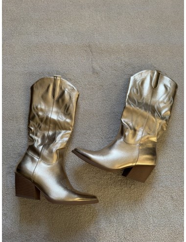 Santiags doré à talons