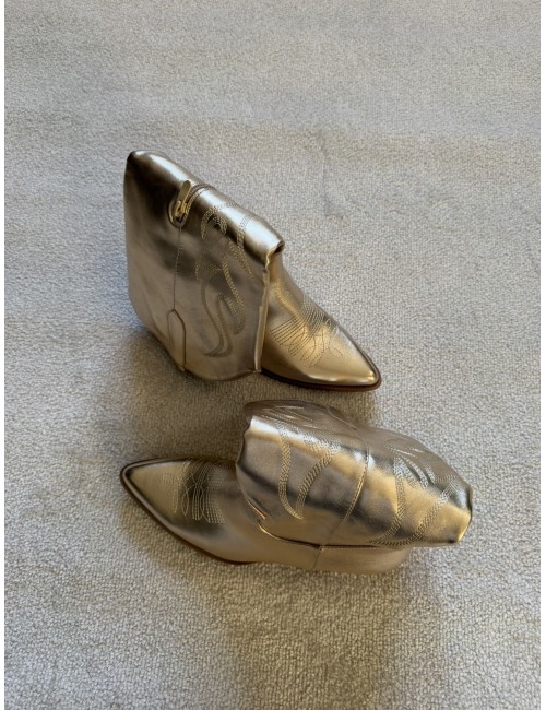 Santiags doré à talons