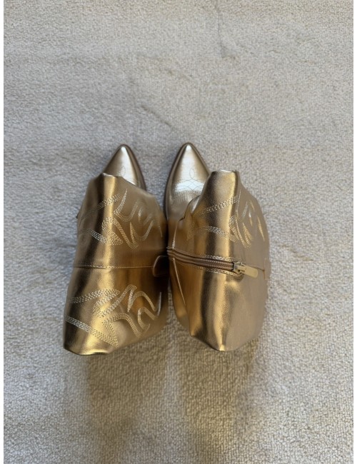 Santiags doré à talons