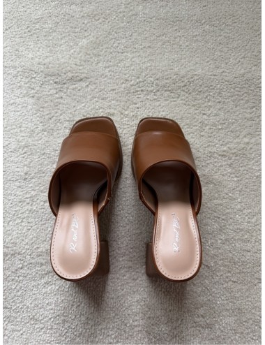 Mules marron à talons