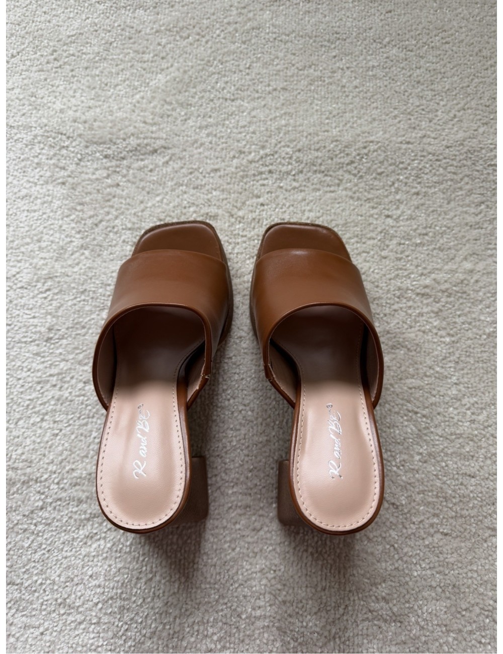 Mules marron à talons