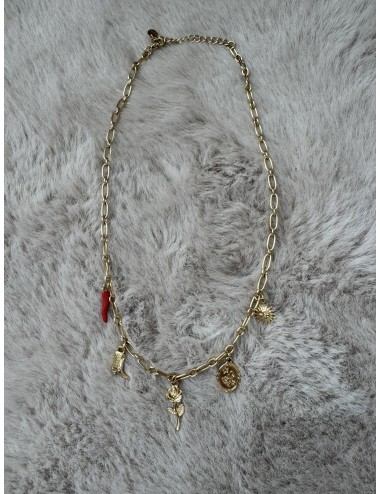 Collier en acier inoxydable doré