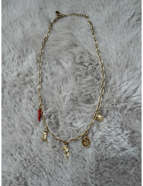 Collier en acier inoxydable doré