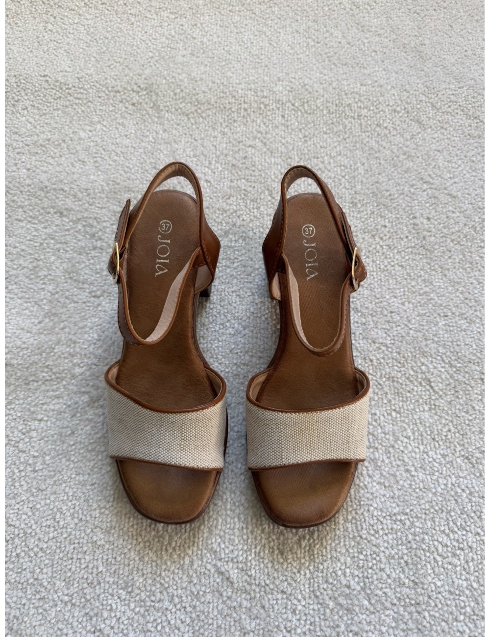 Sandales marron à talons