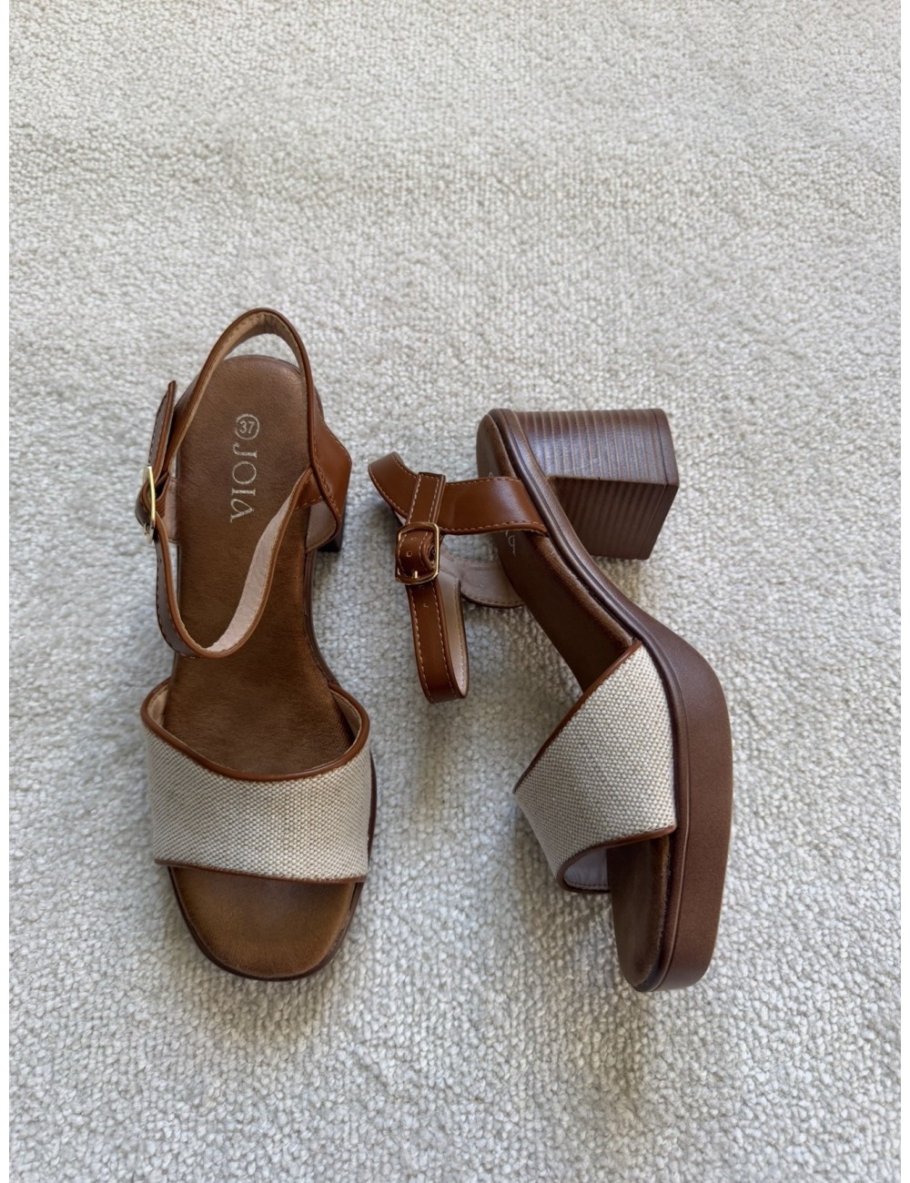 Sandales marron à talons