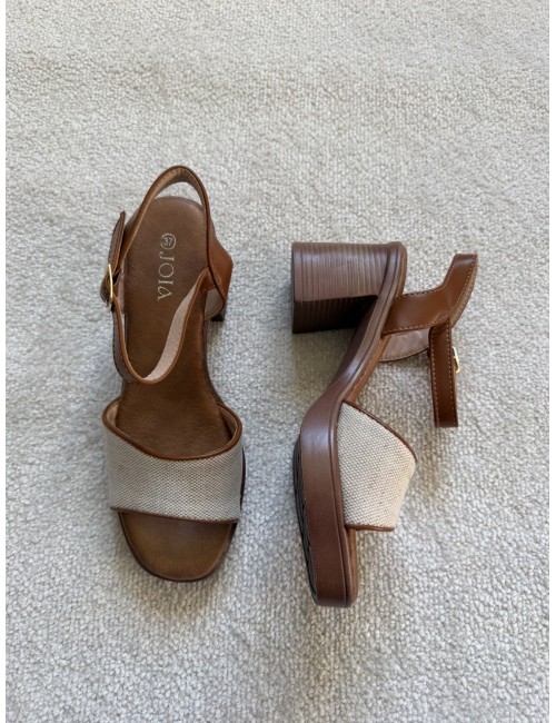Sandales marron à talons