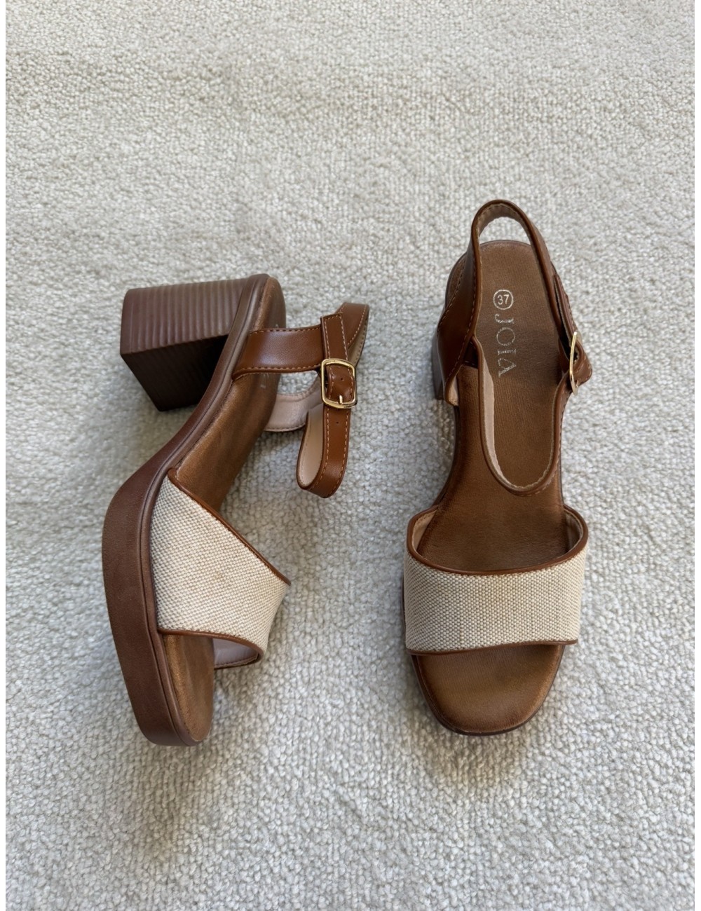 Sandales marron à talons