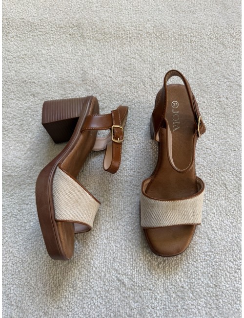 Sandales marron à talons