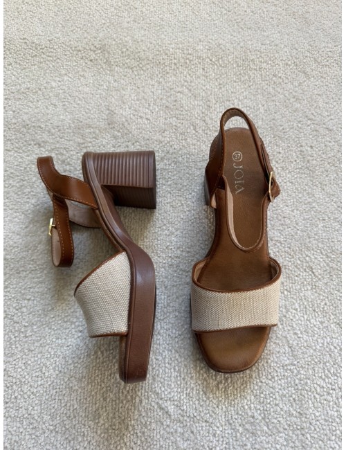 Sandales marron à talons