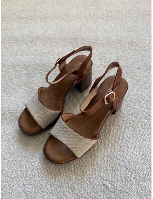 Sandales marron à talons