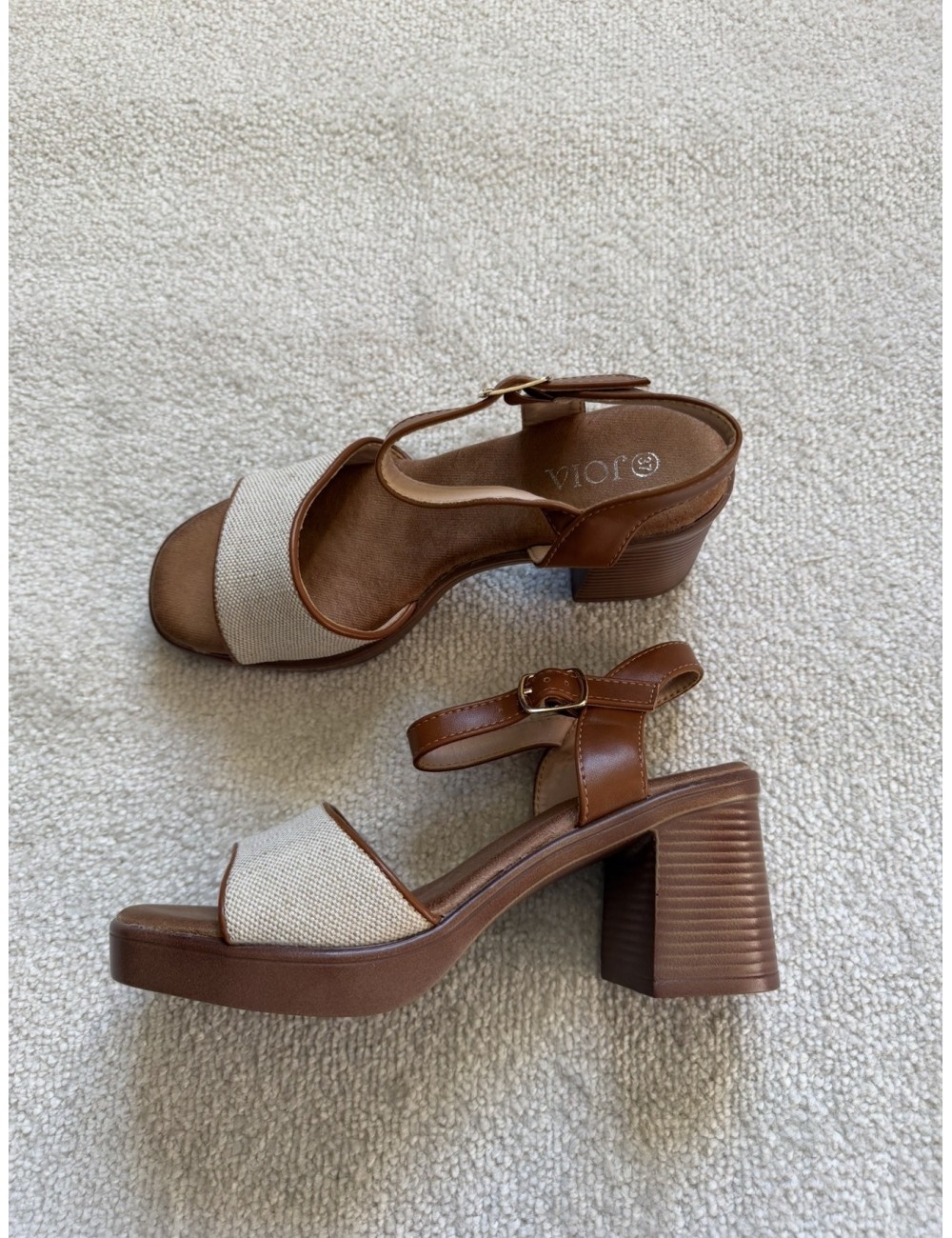Sandales marron à talons