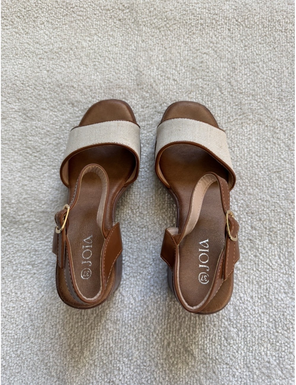 Sandales marron à talons