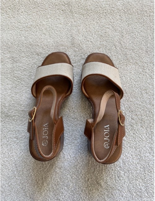 Sandales marron à talons