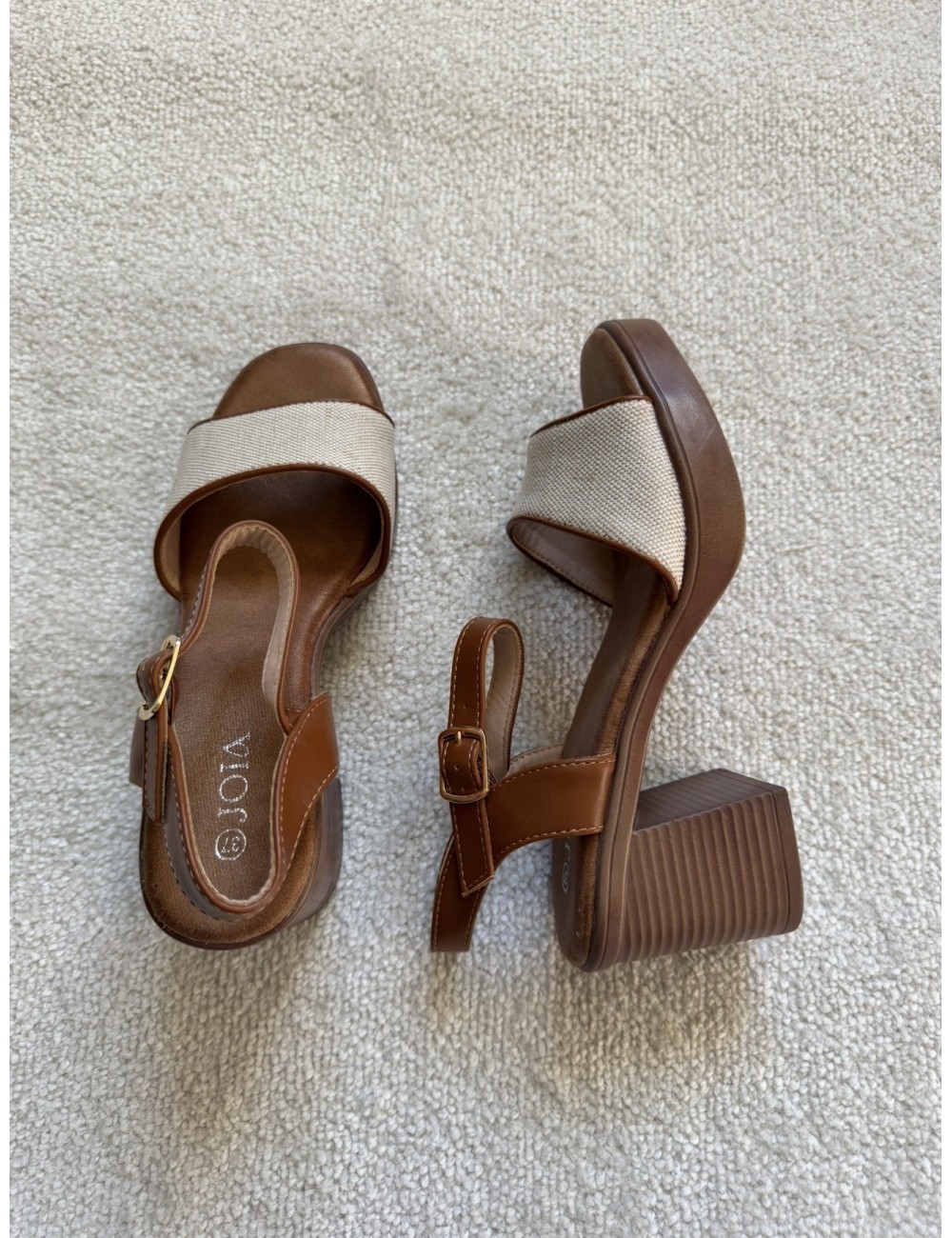 Sandales marron à talons
