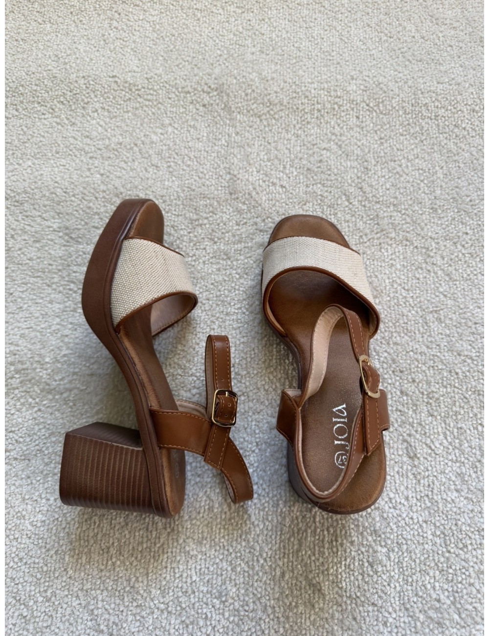 Sandales marron à talons