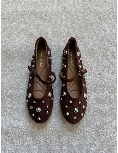 Ballerines marron à clous