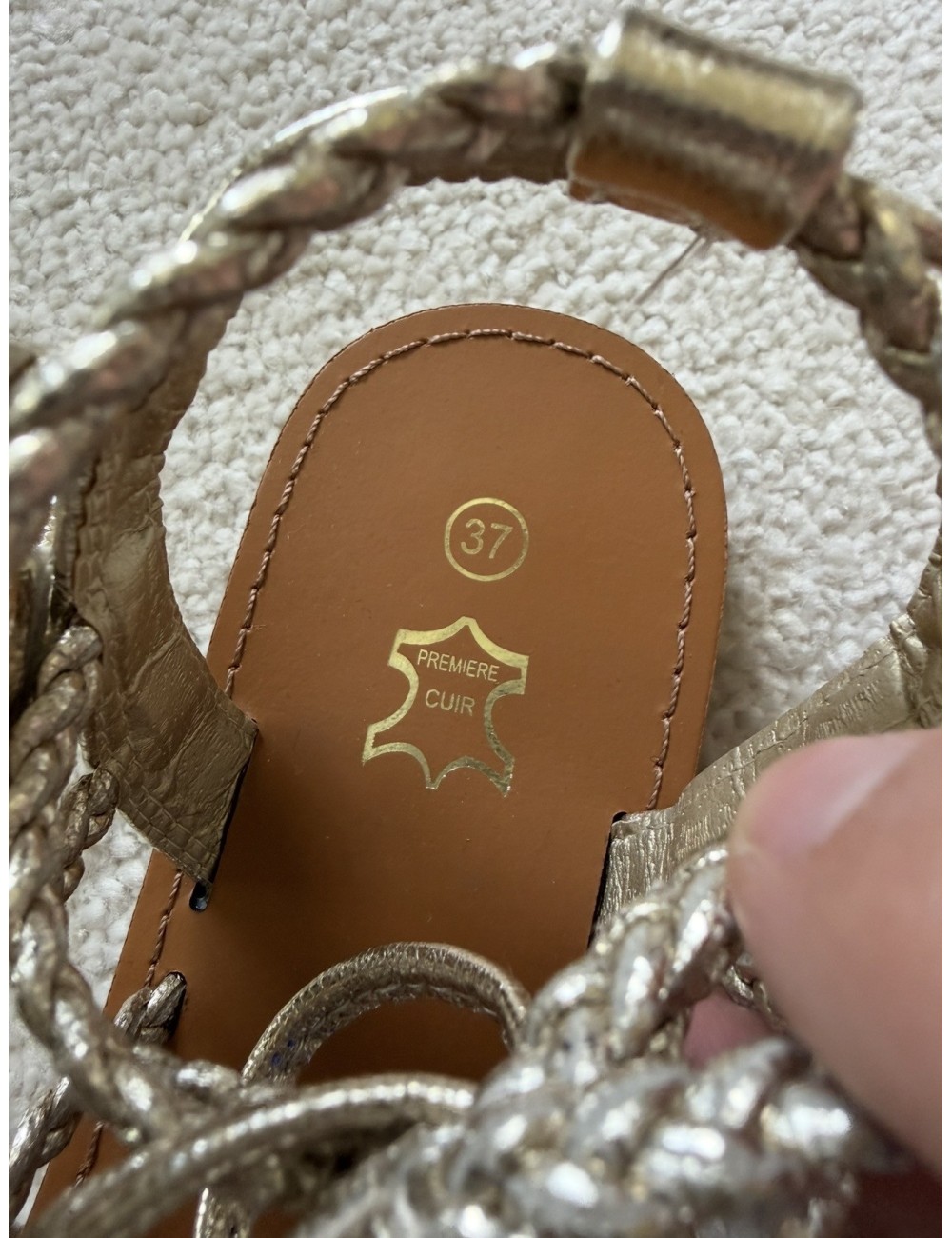 Sandales à lanières tressées