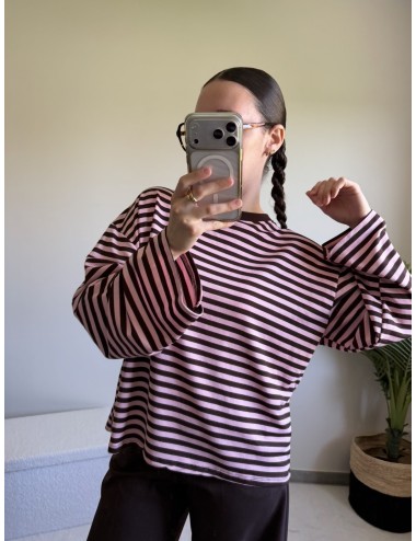 T shirt manches longues à rayures