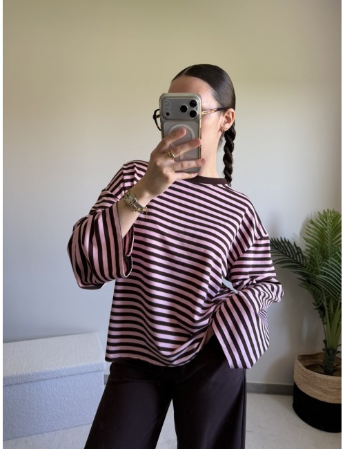 Top manches longues à rayures