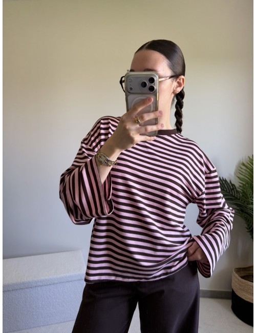 Top manches longues à rayures